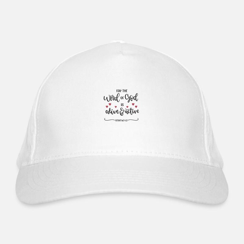 Christliches Design das Wort Gottes lebt und Bio-Baseballkappe