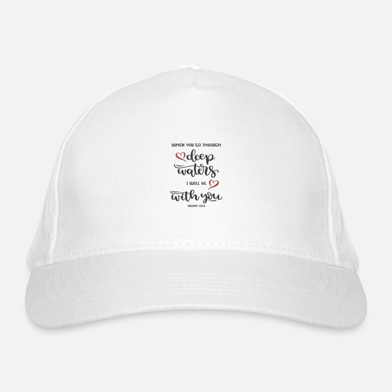 Christliches Design Tiefes Wasser, ich bin bei dir Bio-Baseballkappe