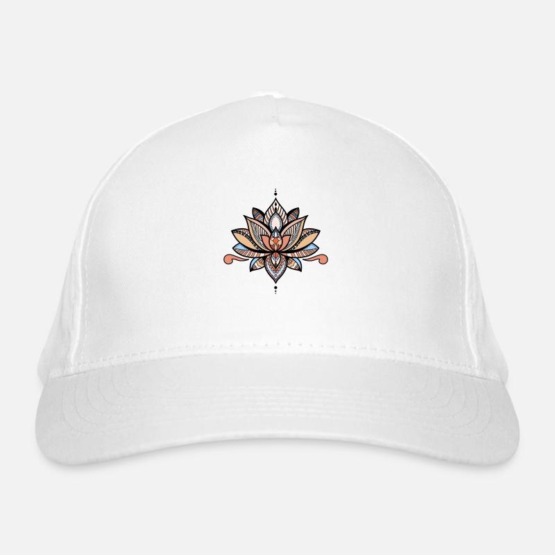 Handgezeichnete Lotus-Blume Bio-Baseballkappe
