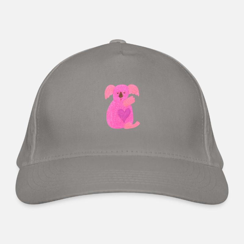 Cute pink koala Organic Baseball Cap