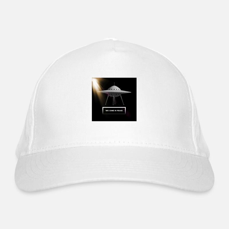 We Come in Peace - Organic Baseball Cap - white