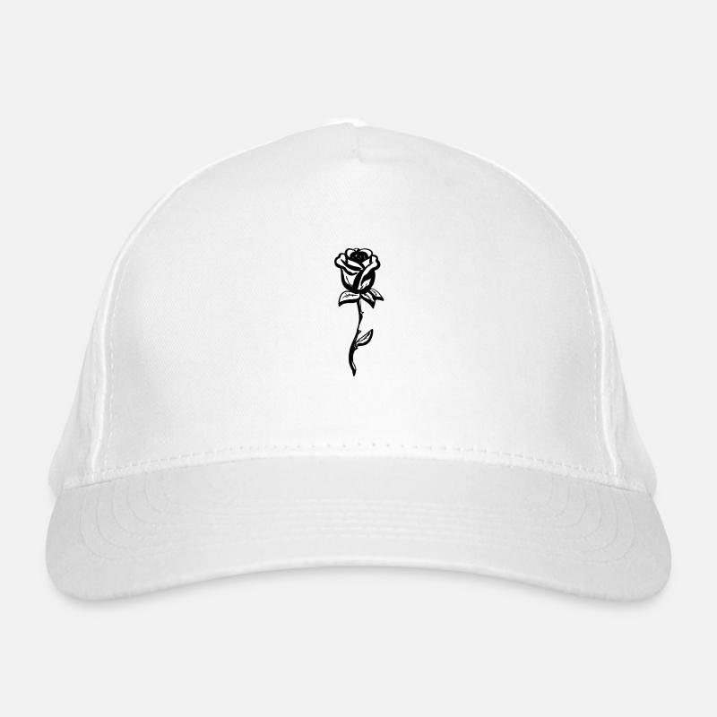 Rose Symbol Flower Shape Organic Baseball Cap