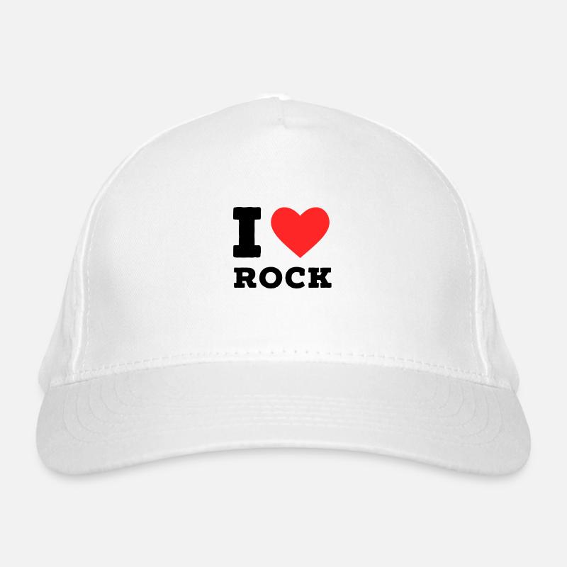 Ich liebe Rock Bio-Baseballkappe