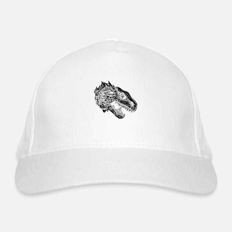 Conception de portrait effrayant de fan de dinosaure Casquette classique bio