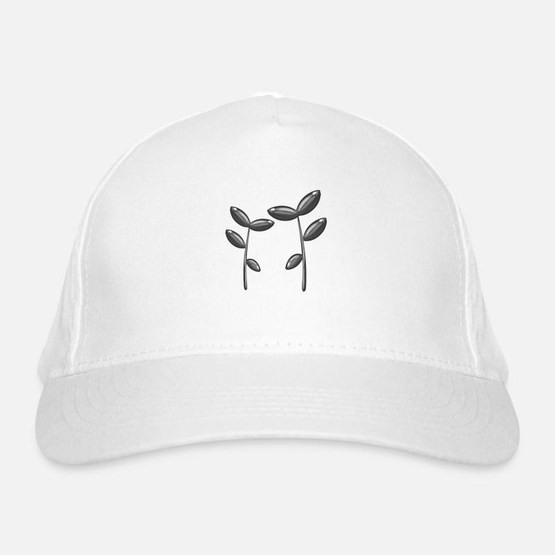 Symbole de plante feuilles grises Casquette classique bio