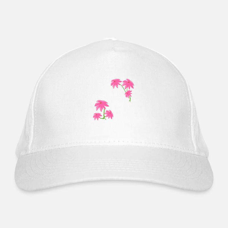 Pattern Pink Flower Plants Organic Baseball Cap