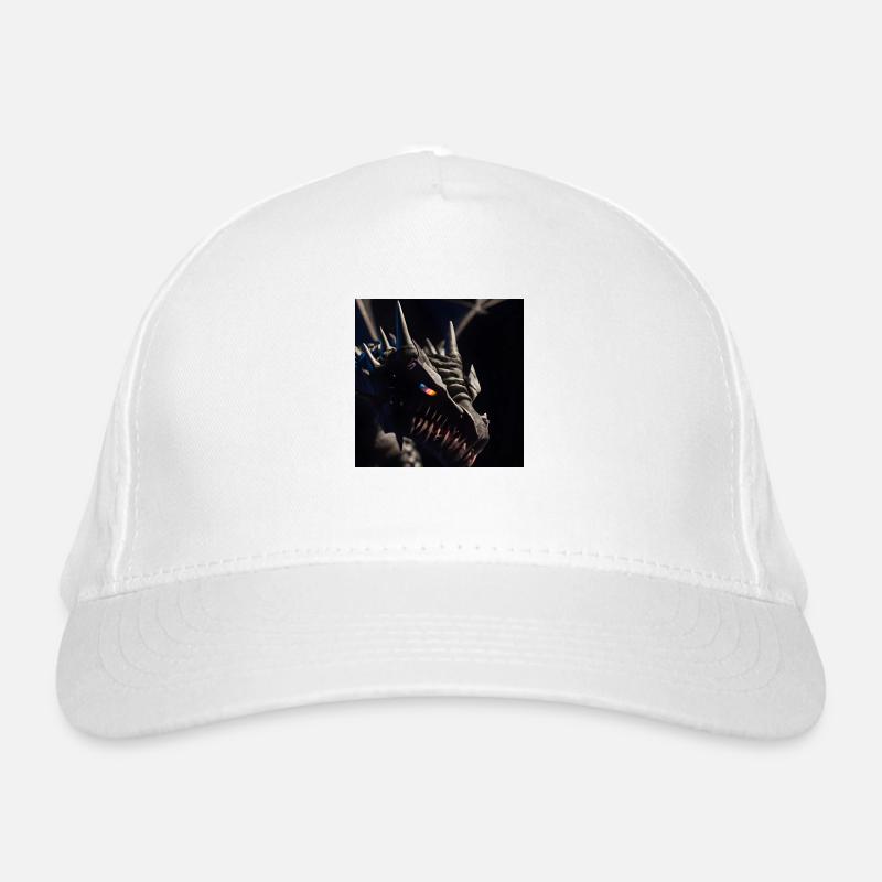 Drache mit feurigen Augen Bio-Baseballkappe