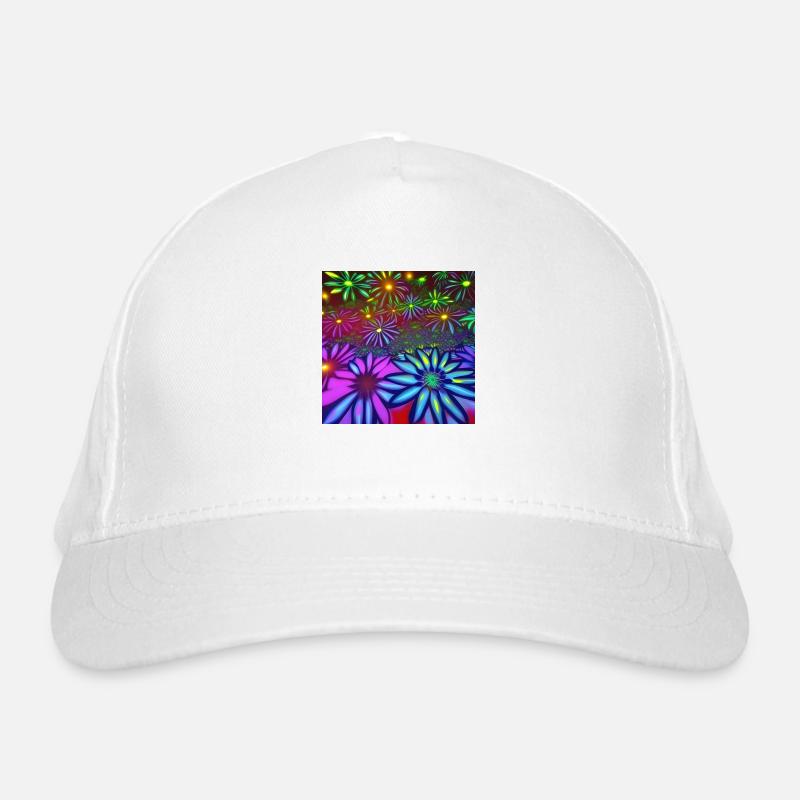 Psychedelic flowers Organic Baseball Cap