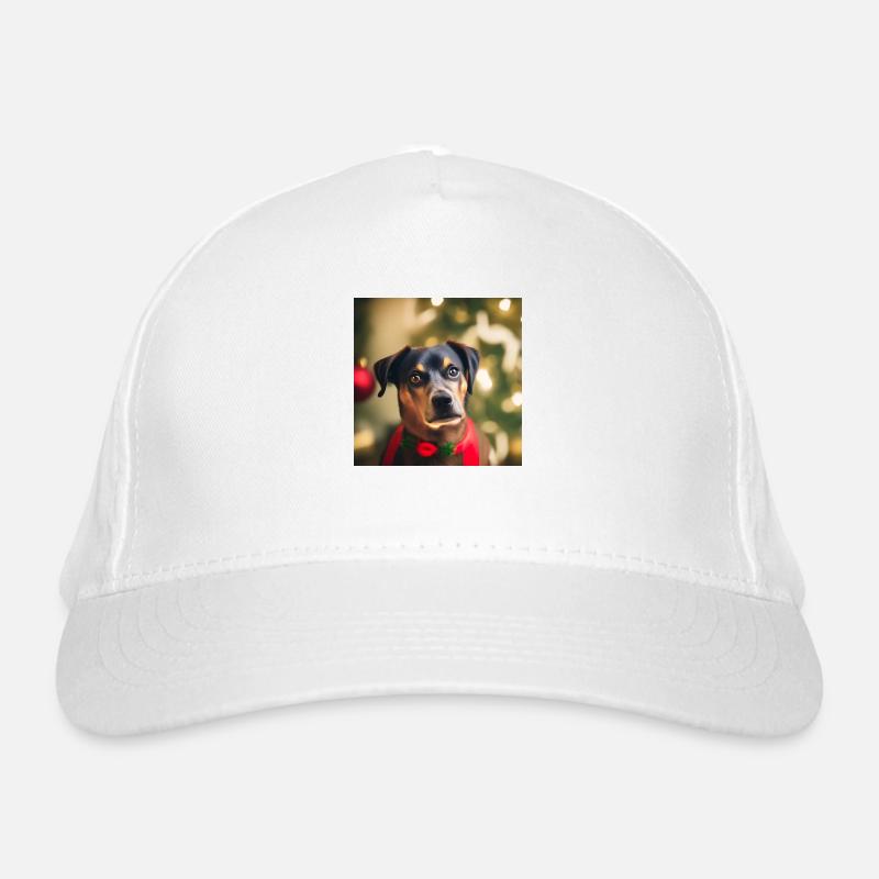 Süßer Weihnachtshund Bio-Baseballkappe