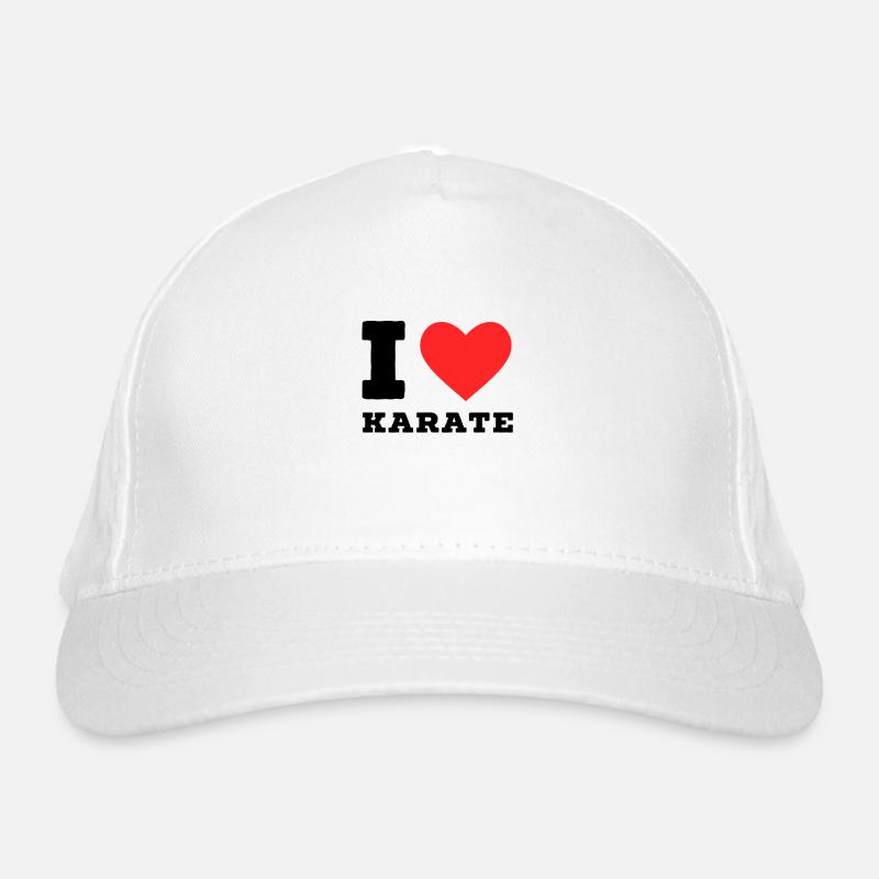 Ich liebe Karate Bio-Baseballkappe