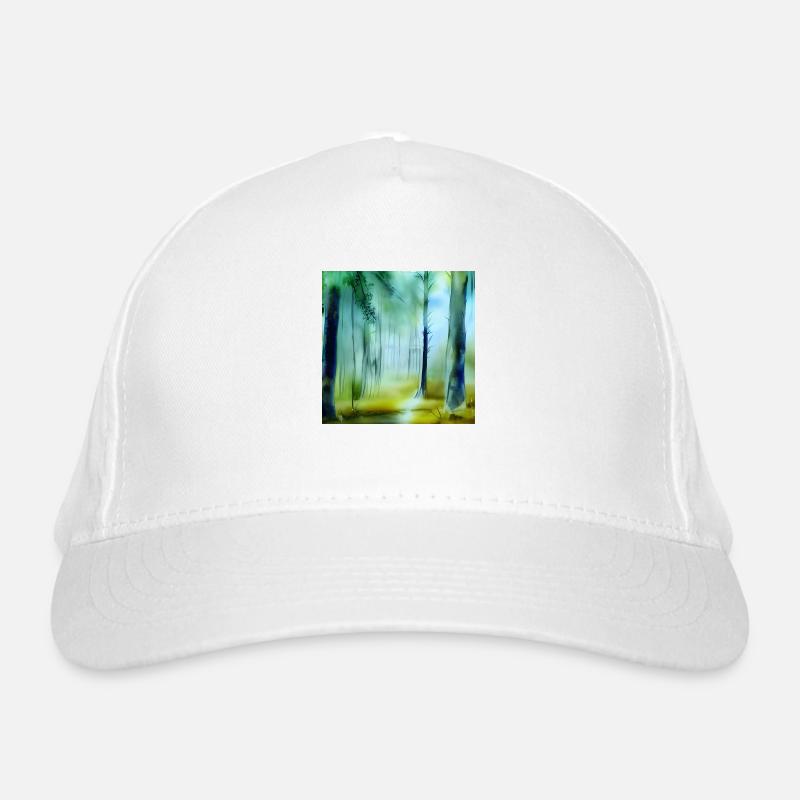 Forêt d’aquarelle apaisante Casquette classique bio