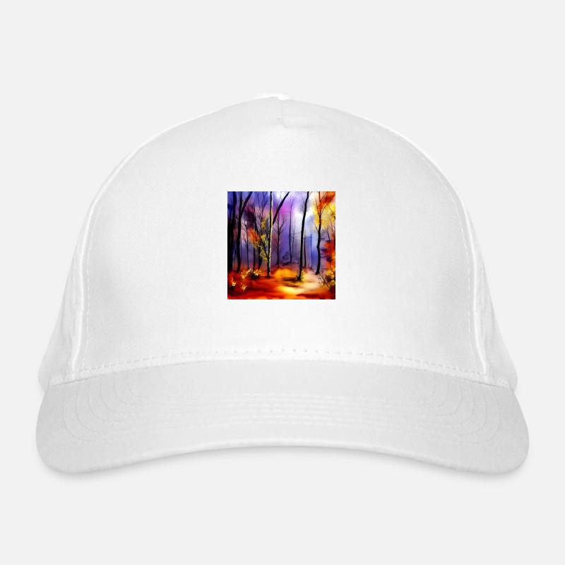 Magic watercolor nature forest Organic Baseball Cap