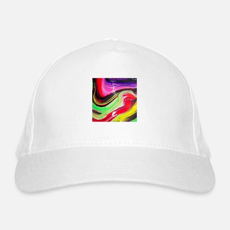 Schönes Weiches Acrylgemälde - Bio-Baseballkappe - Weiß