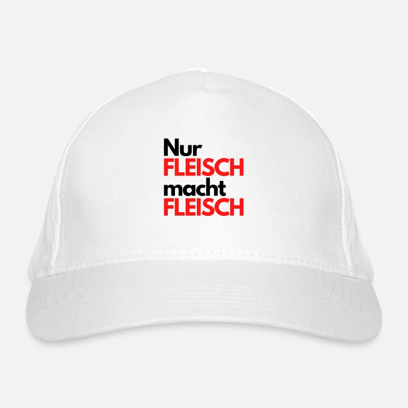 Nur Fleisch macht Fleisch Bio-Baseballkappe