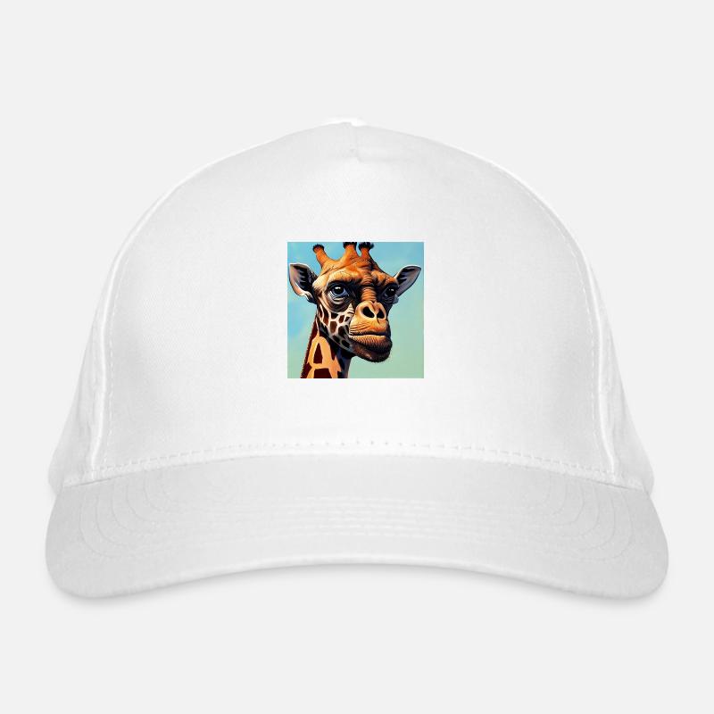 Giraffe with monkey face Organic Baseball Cap
