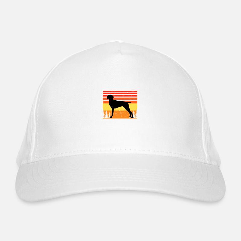 Vieux danois Pointer Dog Silhouette Retro Sunset Casquette classique bio