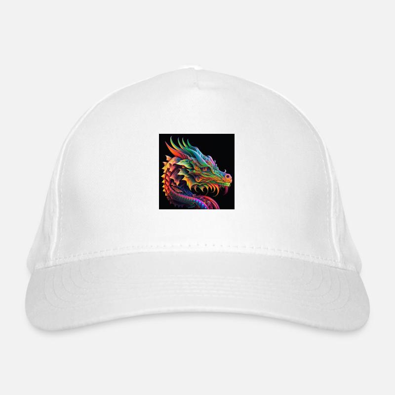 Farbiger Drache, einzigartiges Design Bio-Baseballkappe