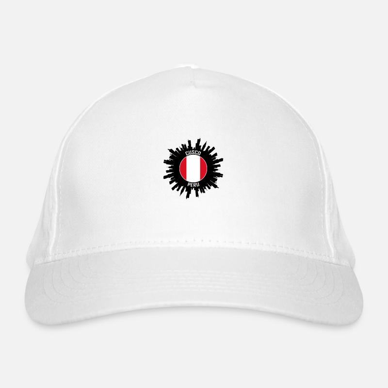 Cusco Skyline Peru Flag Travel Souvenir Organic Baseball Cap