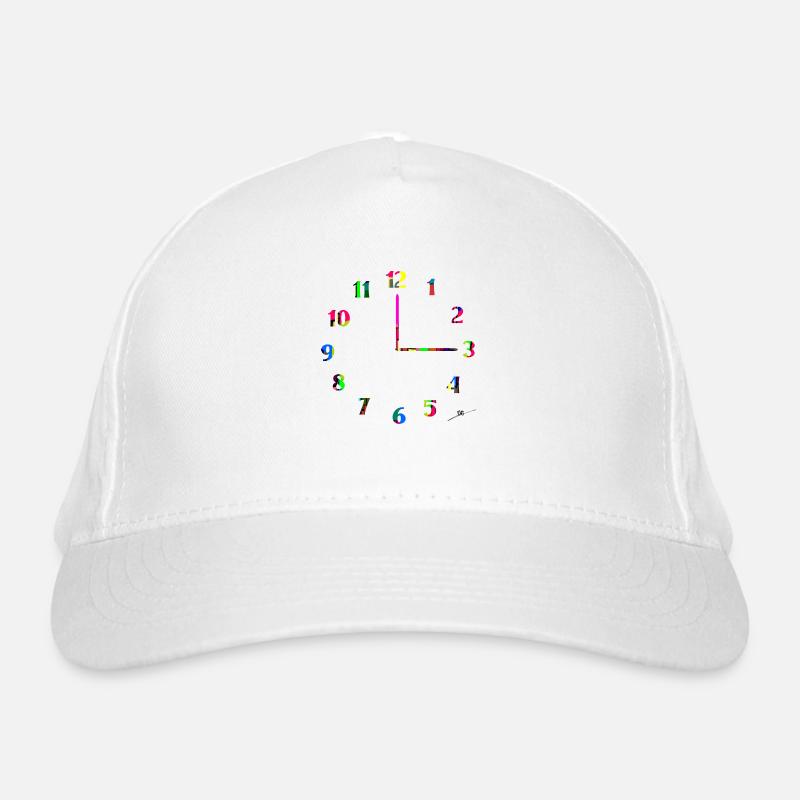 Clock - Organic Baseball Cap - white
