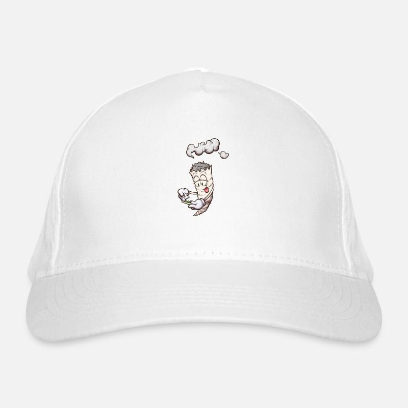 Funny Cartoon Joint Rolling A Joint Organic Baseball Cap