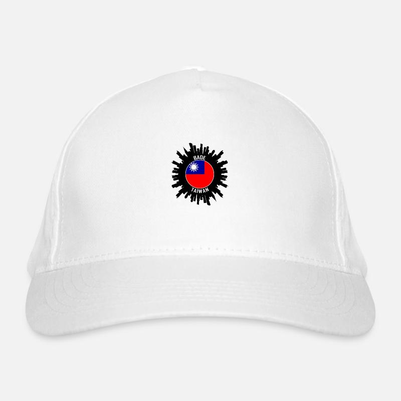 Bade Skyline Taiwan Flagge Reise Souvenir Bio-Baseballkappe