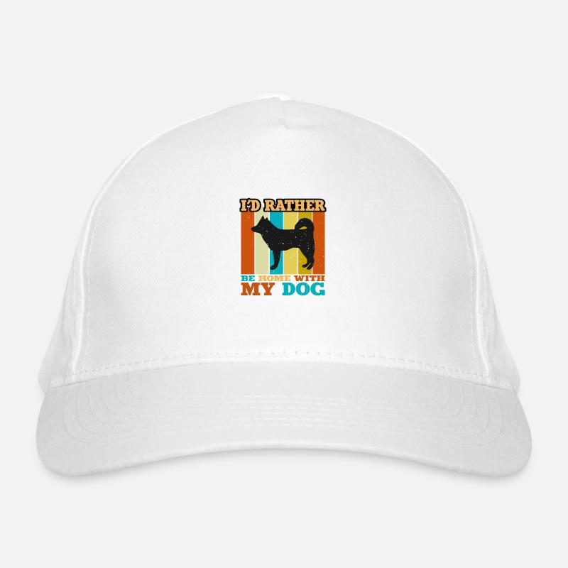 Alaskan Klee Kai Dog Lover Silhouette Retro Sunset Casquette classique bio
