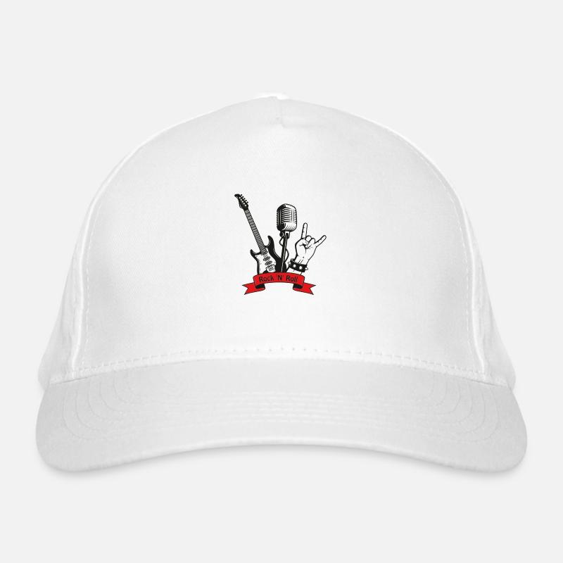 Rock guitar design for artists Organic Baseball Cap
