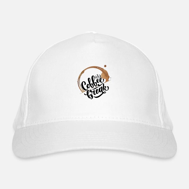 Coffee Break is my Love Language for Coffee latte - Organic Baseball Cap - white