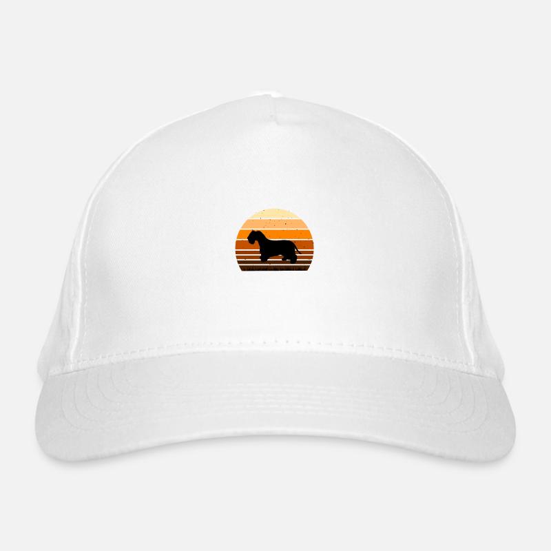 Cesky Terrier Dog Lover Silhouette Vintage Sunset Casquette classique bio
