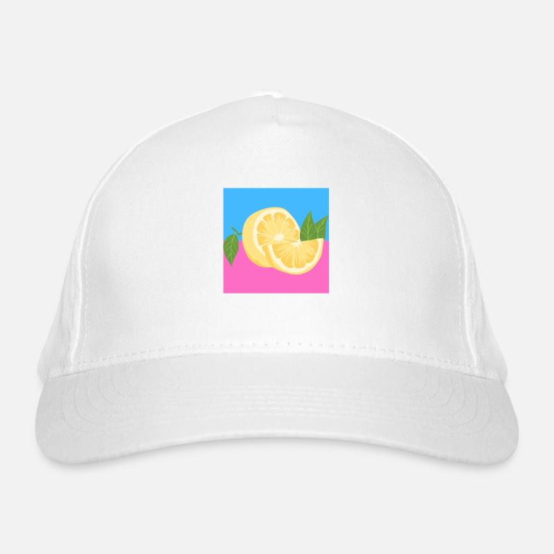Pink and blue lemon Organic Baseball Cap