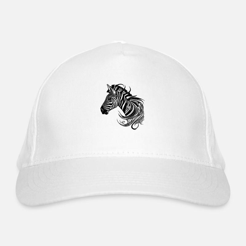 Wild Zebra Tattoo Style Lines Organic Baseball Cap