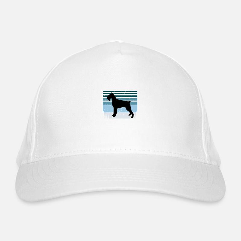 Schnauzer Géant Chien Amour Silhouette Vintage Coucher de Soleil Casquette classique bio