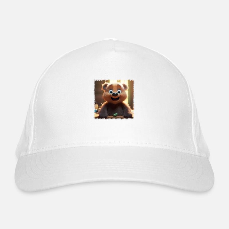 Petit ours heureux Casquette classique bio