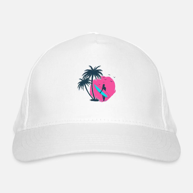 Surfeuse palmier plage été Casquette classique bio