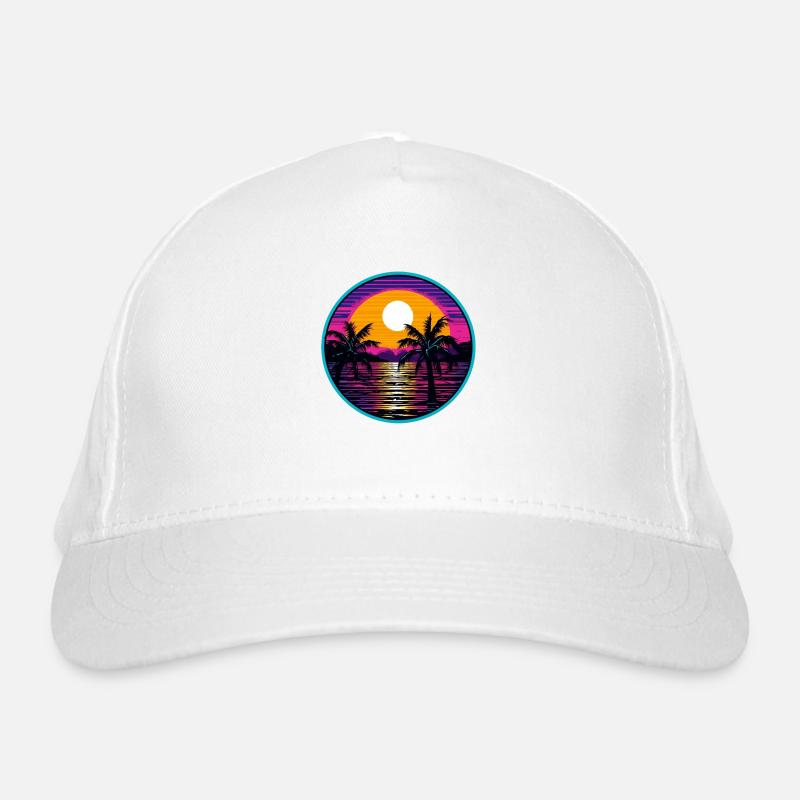 Synthwave Océan Casquette classique bio