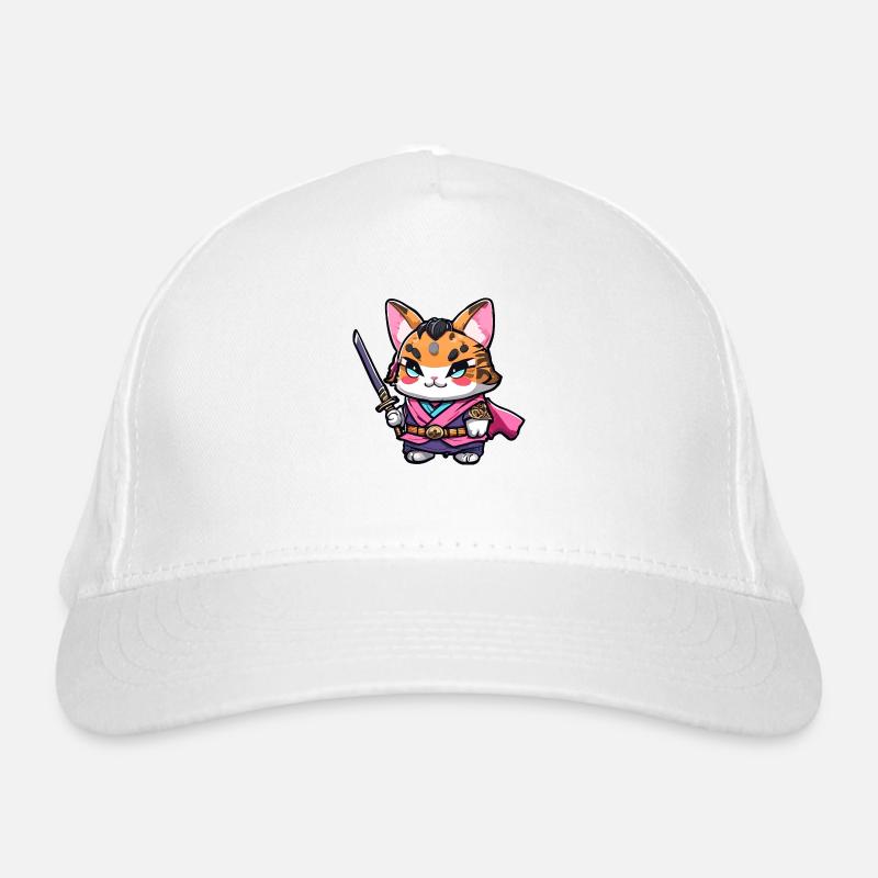 Samurai Cat #18 Organic Baseball Cap
