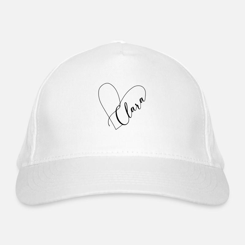 Clara Name Herzlinie Bio-Baseballkappe