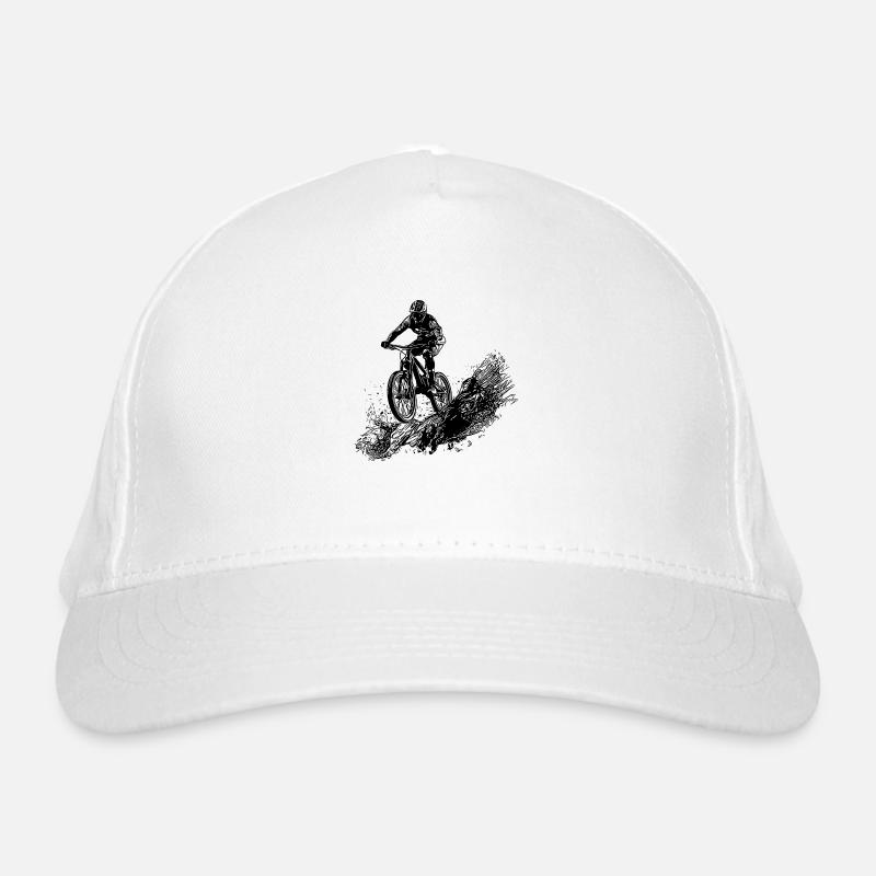 Cyclist Mud Mountain Downhill Organic Baseball Cap