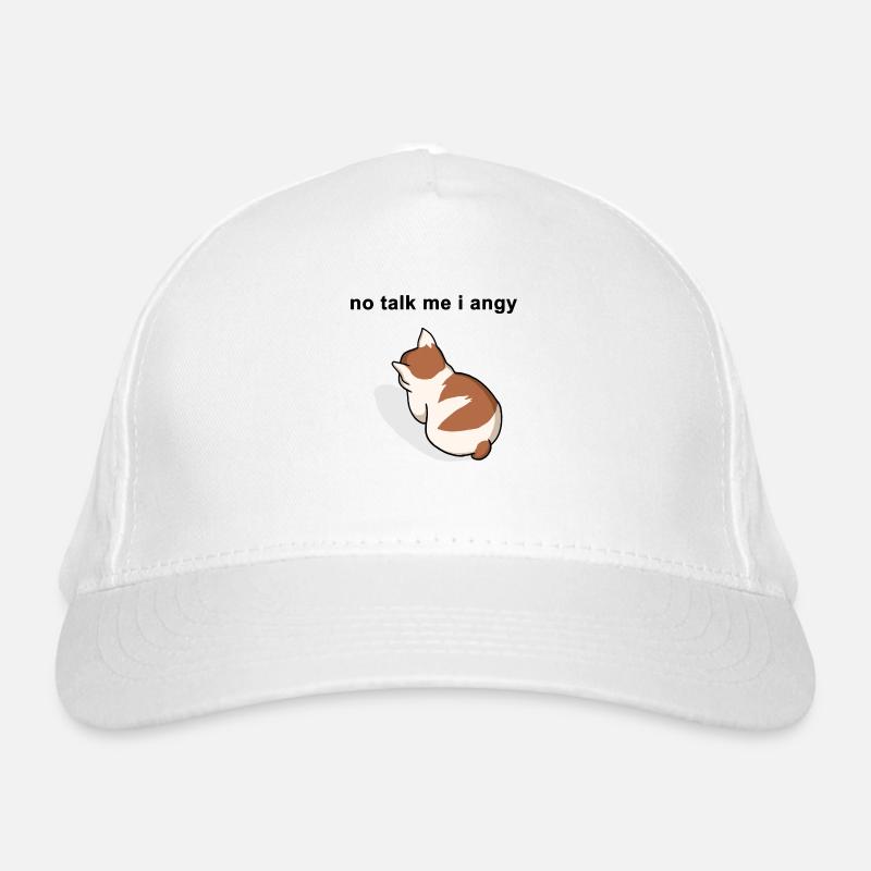 no talk me I angy meme Katze Bio-Baseballkappe