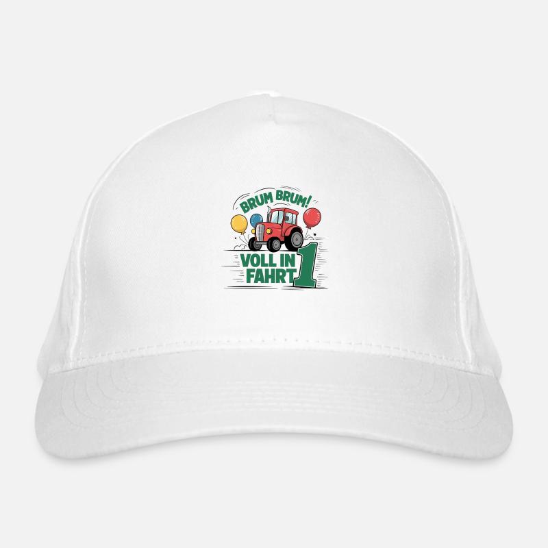 Cool tracteur 1er anniversaire : Cadeau le plus vendu ! - Casquette classique bio - blanc