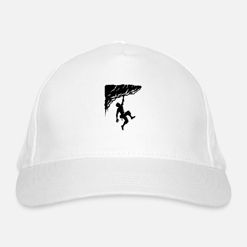 Escalade libre sur des rochers en surplomb Casquette classique bio