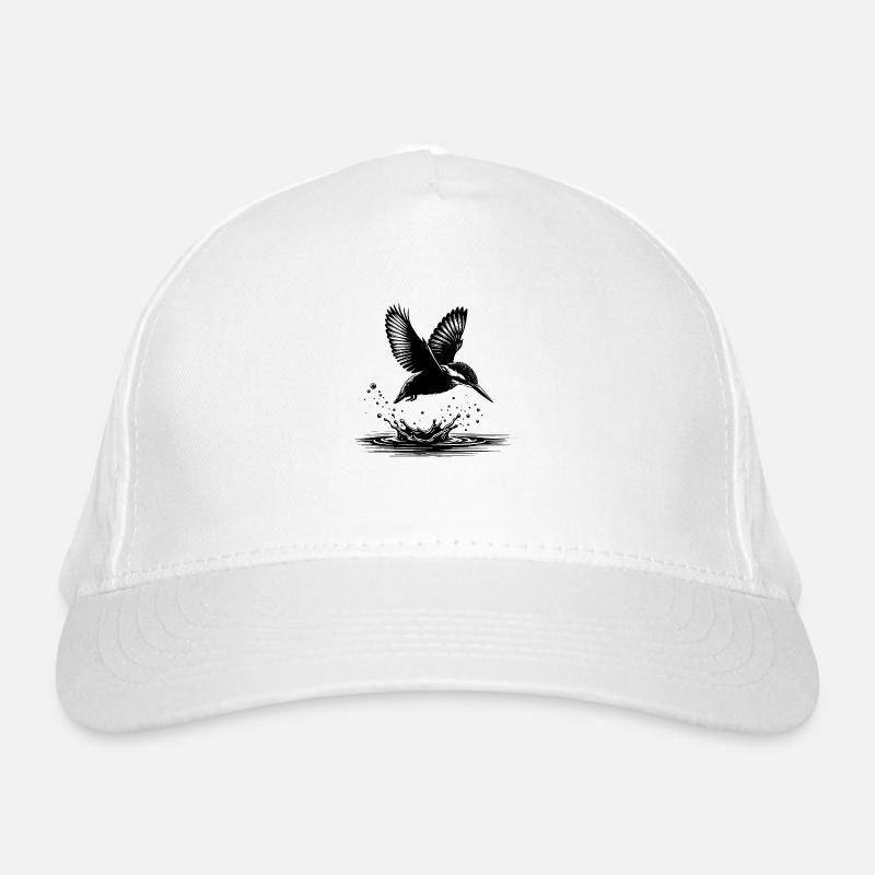 Kingfisher catching fish Organic Baseball Cap