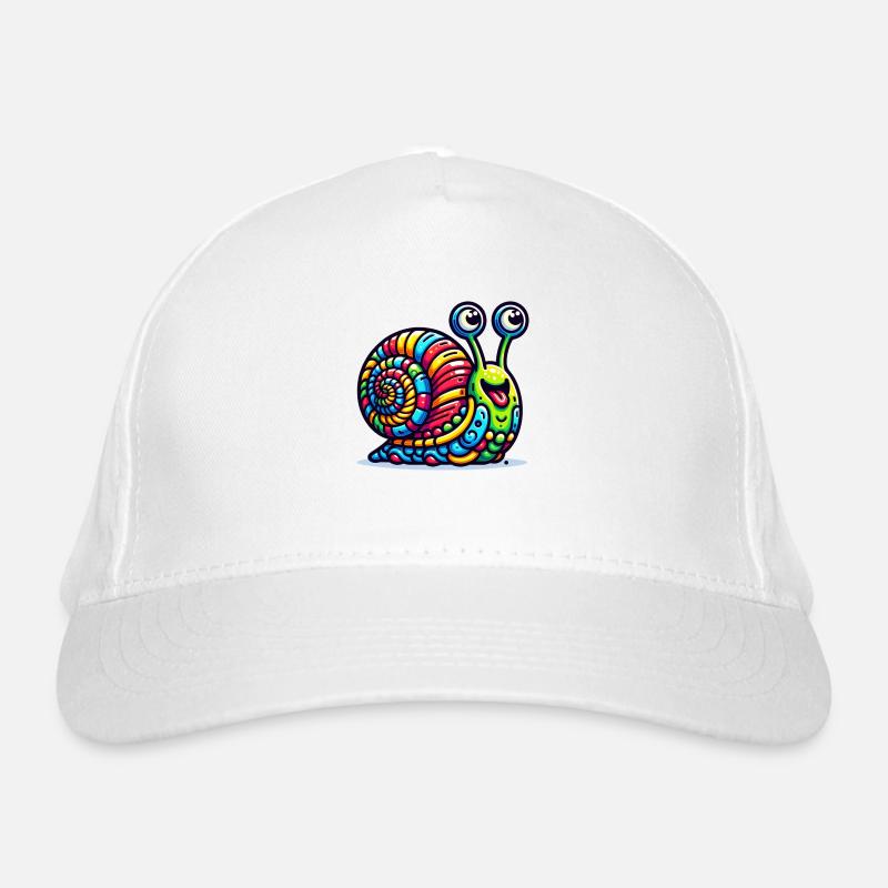 Cute Snail Kids Organic Baseball Cap