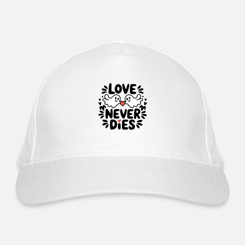 Liebe stirbt nie Bio-Baseballkappe