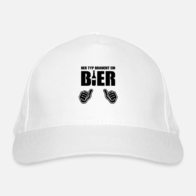 der typ braucht ein bier Bio-Baseballkappe
