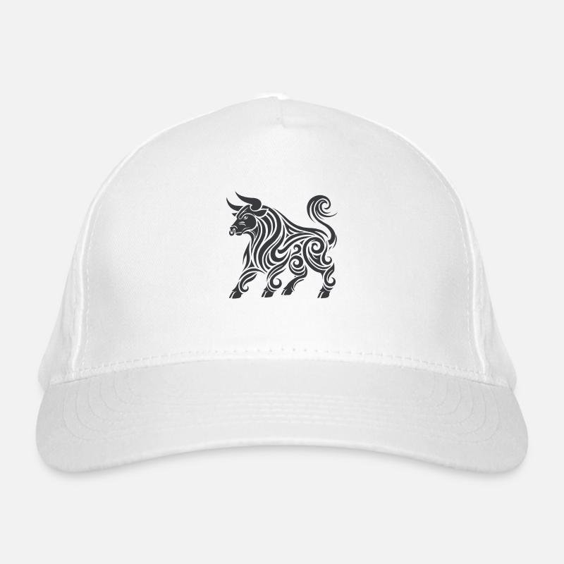 Taurus Animal Tribal Organic Baseball Cap