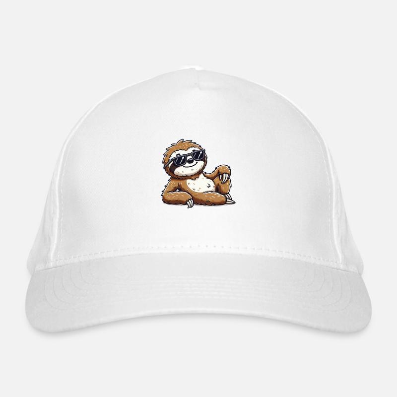 faultier sonnenbrille cool Bio-Baseballkappe