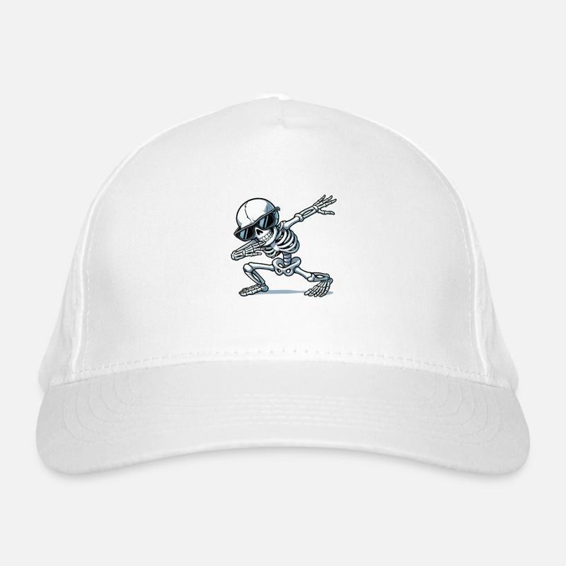 skull dabbing Bio-Baseballkappe