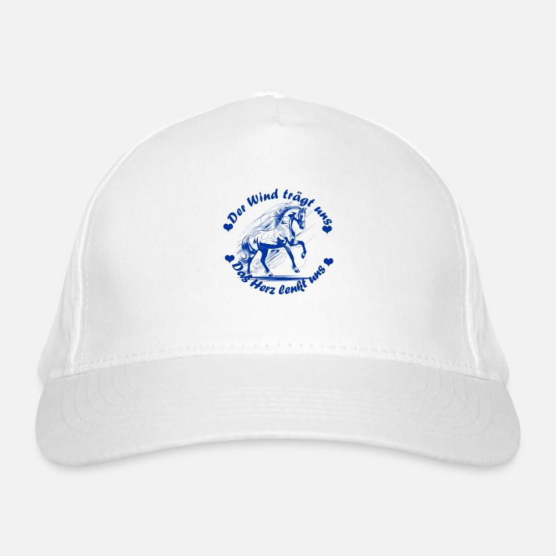 Pferd Herz blau Bio-Baseballkappe