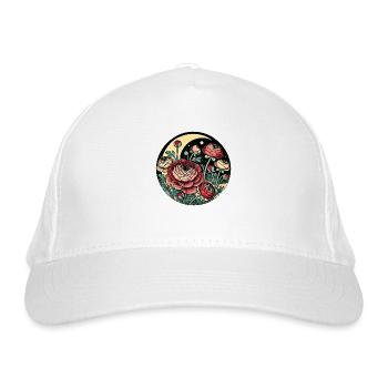 Vintage-Mond - Bio-Baseballkappe - Weiß - Vorne